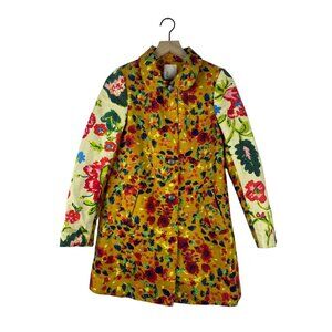 ANTHROPOLOGIE ELEVENSES LEOPARDLILY CAR COAT SWING JACKET US 2 Lined GUC
